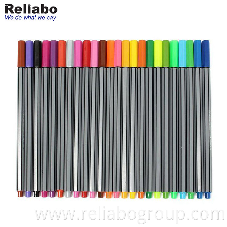 Fineliner Pen Set Colored Sketch Arts Drawing Marker for Graffiti Fiber Pens